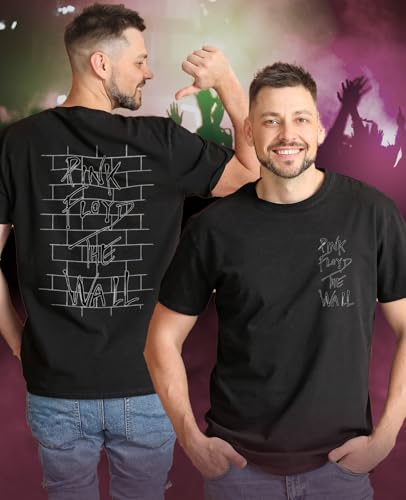 Tstars Pink Floyd The Wall Dark Side of The Moon Rock Band Tee for Men Classic Rock Front and Back T-Shirt2