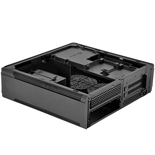Gabinete para PC SilverStone Tecnología FTZ01B-USA, aluminio, formato mini-ITX, slim, color negro, compatible con refrigeración por aire y líquida miniatura 4