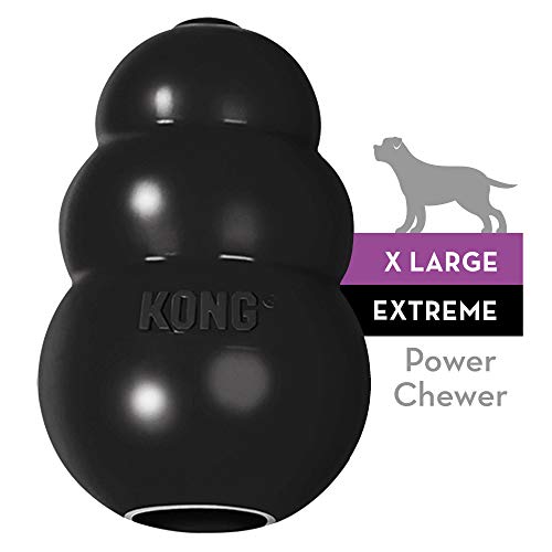 KONG - Extreme Dog Toy - Toughest Natural Rubber, Black - Fun to