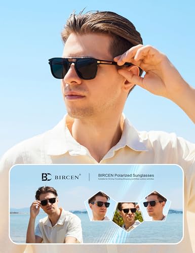 BIRCEN Polarized Sunglasses for Men UV-Protection: Acetate Retro Trendy Fashion Womens Shades for Driving Fishing Golf2