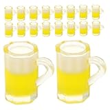 Milisten 30pièces Miniature Beer Mugs for Dollhouse Decoration Realistic Resin Beer Cups for Pretend Play