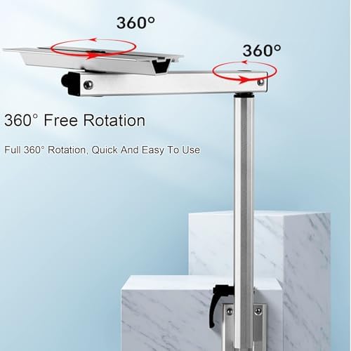 Foldable RV Dinette Table - 360° Rotatable & Removable, Adjustable Height, Heavy-Duty Design, 100 Kg Load Capacity, Perfect for Camping & Outdoor Use (Brown)