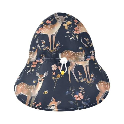 Aesthetic Northern Birds Sage Green Kid Beach Hat Baby Boys' Play Hats Girls' UPF 50+ Protection Adjustable Essentials3