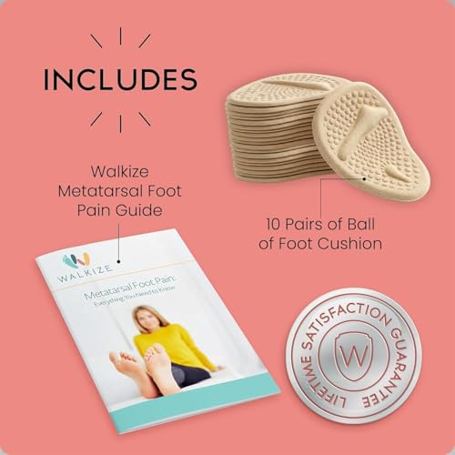 Image of Walkize Metatarsal Pads Women | Heel Inserts for Women | Ball of Foot Cushions (2 Pairs Foot Pads) All Day Pain Relief and Comfort One Size Fits Shoe Inserts