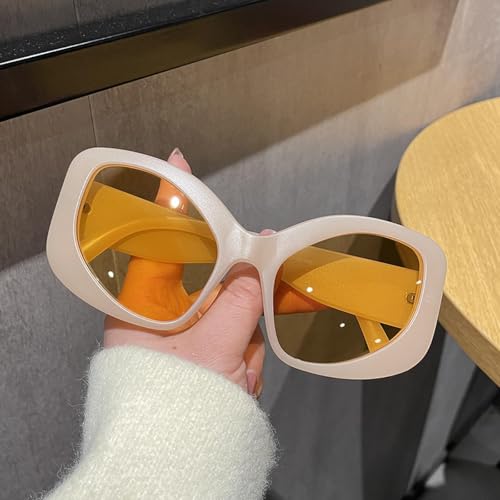 Fashion Oversized Cat Eye Women Sunglasses Uv400 Retro Men Matte4