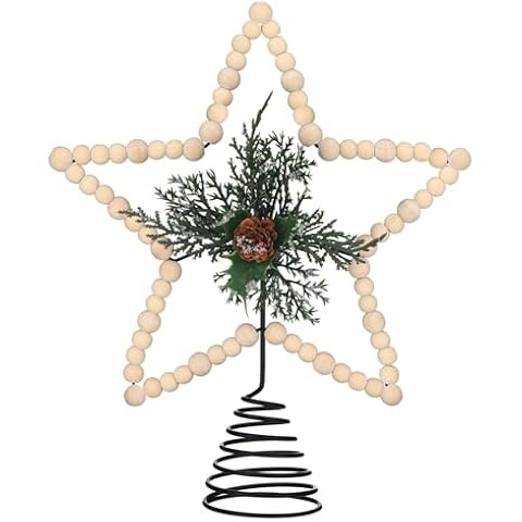 Gejoy Rustic Star Tree Topper Cover