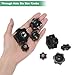 M METERXITY 4-Pack 6 Star Knobs, M12 Female Thread 48mm Hexagon Head Through Hole Clamping Grip Handles for Machinery/Electronic/Woodworking, Steel Screw-On Threaded Knob [Black]
