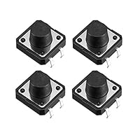 Algopix Similar Product 9 - uxcell 12x12x8mm Panel Momentary 4Pin