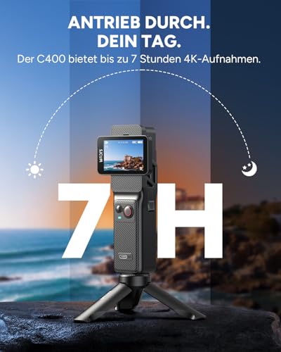 perfekt für Outdoor-Abenteuer wie Wandern oder Schwimmen bis 10 Meter Tiefe. - Detailansicht von SJCAM C400 4K Vlog...