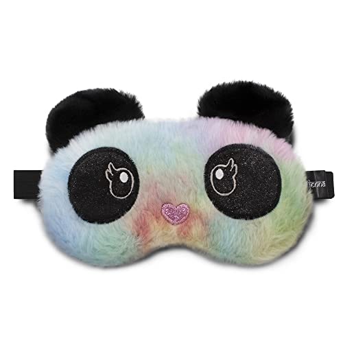 Image of Jenna Eye Mask for Sleeping with Adjustable Strap Super Soft Sleeping Mask Blind Fold for Comfortable Sleep Travelling Sleep Mask (Fur Fuzzy Multi)