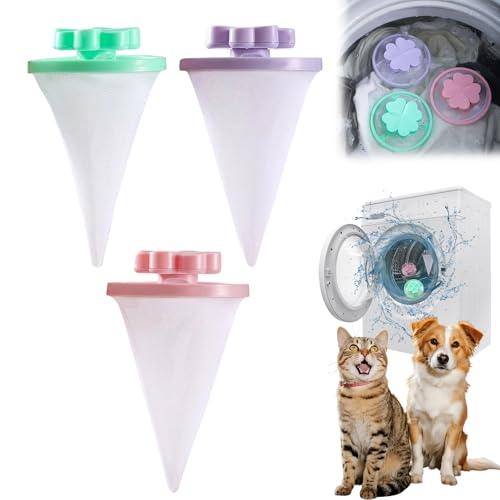2026 New Pet Hair Remover for Laundry,Lint Catcher for Washing Machine,Washing Machine Lint Catcher, Floating Hair Filter. (Four Leaf Clover Mixed Color)