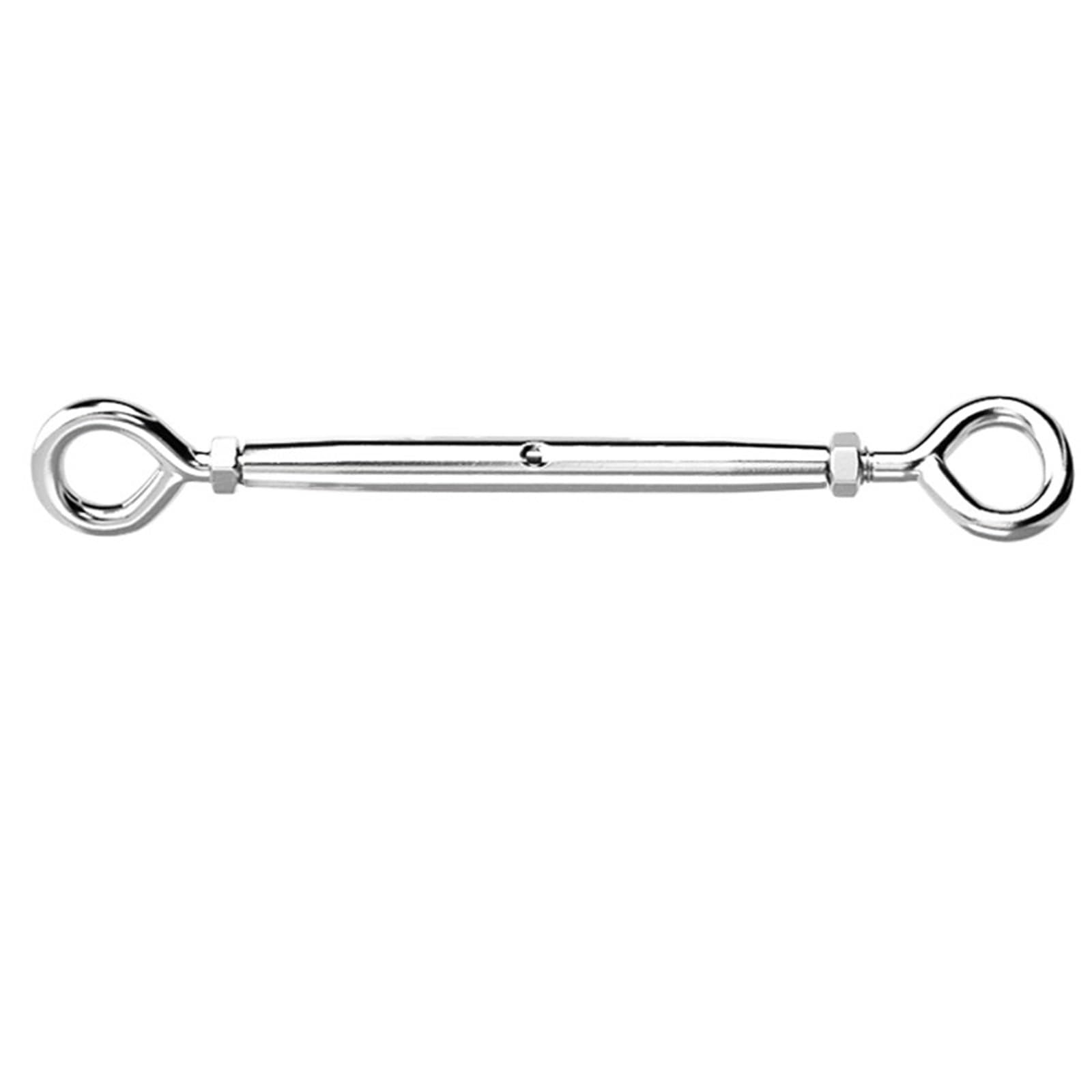 6 uds M5 - M12 304 Ganchos de Acero Inoxidable y Ajuste Ojo Cadena Aparejo Tensor Cuerda Alambre Dispositivo tensión(M6,Type 3)