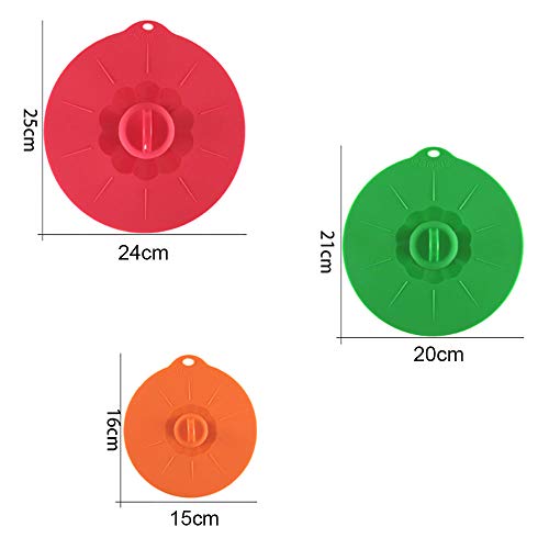 Gativs Coperchi Silicone Set 3 Pezzi Coperchio