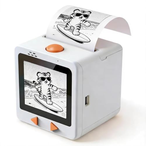 Cámara de impresión instantánea con impresora térmica integrada, cámara digital para niños con pantalla, impresora fotográfica portátil sin tinta para juegos creativos y fotografía