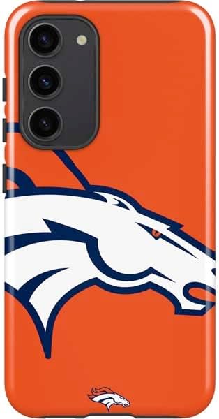 Skinit Pro Phone Case Compatible with Galaxy S23 Plus - Officially Licensed NFL Denver Broncos Retro Logo Design