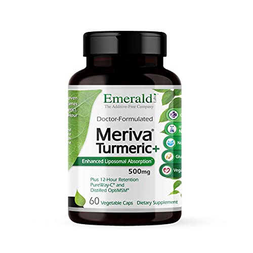 Emerald Labs Meriva Turmeric and OptiMSM with PureWay C - Supports Healthy Inflammatory, Immune System, and Overall Joint Health - 60 Vegetable Capsules