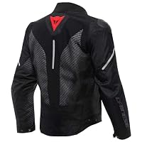 Dainese Super Sprint D-Dry wasserdichte Motorrad Textiljacke, schwarz/schwarz/rot, 52 – Ansicht 2