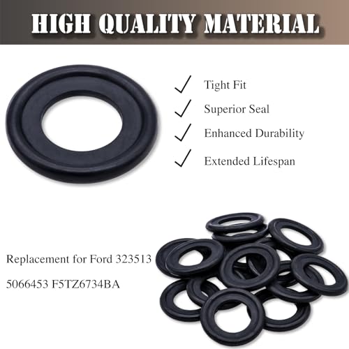 Image of 10PCS M14 Oil Drain Plug Gasket Rubber Crush Washer Seals 097-139, F0RD-5066453, F5TZ-6734-BA Engine Oil Pan Drain Plug Seal for Ford Focus