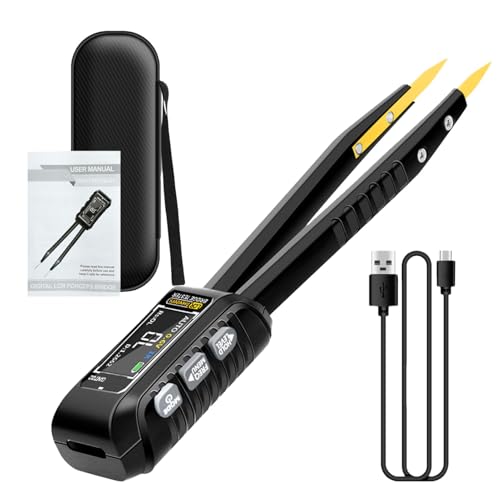 Smart Component Tester, Analizador electrónico de componentes - Comprobador automático de medidores digitales SMD - Analizador de componentes Detección inteligente de componentes para condensador