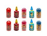 Lucas Mexican Candy Variety Pack (10 Pack) Includes 5 Flavors 2 of each Lucas Candy | Mini Chamoy Candy, Gusano Chamoy, Mini Sandia Powder, Mini Mango Powder, and Gusano Sour Apple - Candy Chamoy Kit