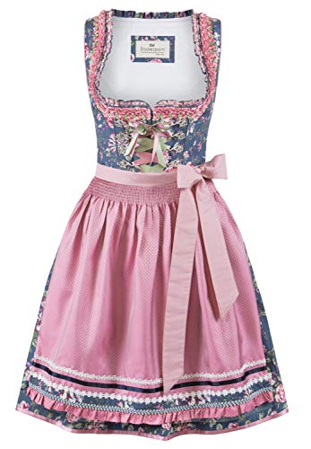 Stockerpoint Dirndl Bruna Vestido para ocasión Especial, Rosa Azul, 44 para Mujer