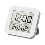 OurLeeme Digital Shower Clock with Large LED Clear Display,Bathroom Clock Monitors Temperature in C/F and Humidity Countdown Function Bathroom Clock for Shower Cooking 1