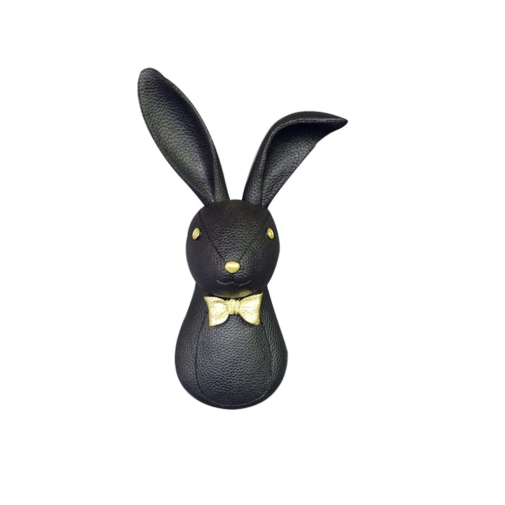 Sculpture murale suspendue lapin noir RJJ : objet d'art créatif en relief 3D