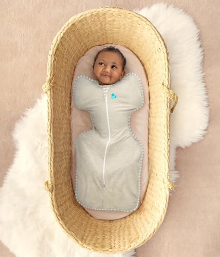 Image of Love To Dream Swaddle UP, Baby Sleep Sack, Twin Zipper for Easy Diaper Changes, Arms UP Position, Hip-Healthy, Lightweight & Breathable, Moderates Temperatures 20-24C, Medium 3-6 Months, Sand Dollar