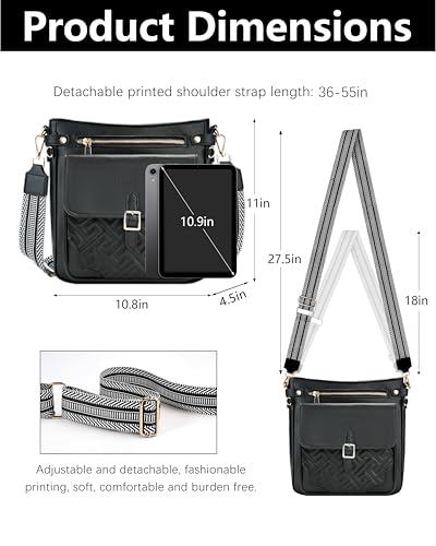 Image of large leather crossbody bags for women,Quilted crossbody purses