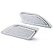 Krator Chrome Gas Tank Pad Side Cover Cap Hayabusa Logo For Suzuki Hayabusa GSX1300R Busa 2005-2006