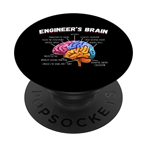 Engineer's Brain Funny Engineering Repair Process PopSockets PopGrip Intercambiable