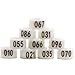 iherdsman 001-100 Multi-color Bird Leg Bands Numbered 8 mm Pigeon Parrot Chicks Leg Band Duck Clip Rings Bands (White)