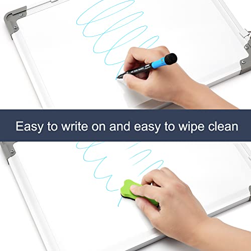 Dry Erase Board With Weekly Calendar - 16X12 Inches Magnetic Small Whiteboard Hanging Double-Sided Board For Wall, Portable Board For Drawing, Kitchen, Planning, Memo, School, Home, Office (Grey) #TOP2