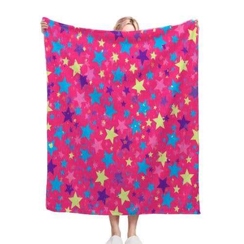 Mantas para Sofas Grandes 220x240 Estampado de Estrellas, Manta Termica Franela Mantilla Felpa para Cama 135/150, Mantitas Polar Suave y Cálida para Perro Mascota Habitacion Dormitorio_7229a