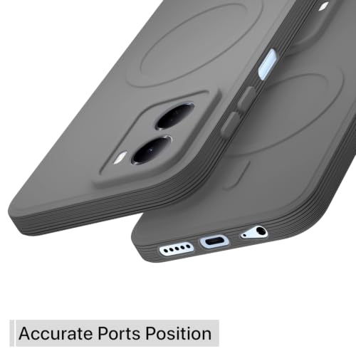 Image of Pikkme Back Cover for Redmi 15A 5G Soft Matte Silicone Mag-Safe Design (Mag-Safe Not Support) Camera Protection | Slim Fit Bumper Cover (Grey)