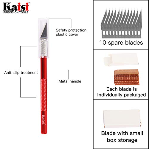 image for HengTianMei Precision Tweezers Set, Kaisi 12 PCS ESD Tweezer Set, Anti