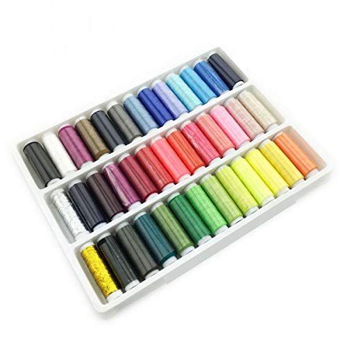 39 piezas hilo de coser poliéster colores surtidos miniatura 1