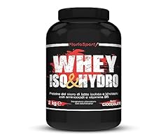 FlorioSport Proteine in Polvere | Whey Protein Iso & Hydro 2000 g Proteine del Siero del Latte Isolate ed Idrolizzate per la Crescita e mantenimento della Massa Muscolare (Cioccolato)