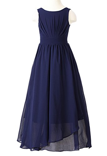 Flower Girls Dress Wedding Chiffon Junior Bridesmaid Princess Birthday Party Prom Ball Gown2