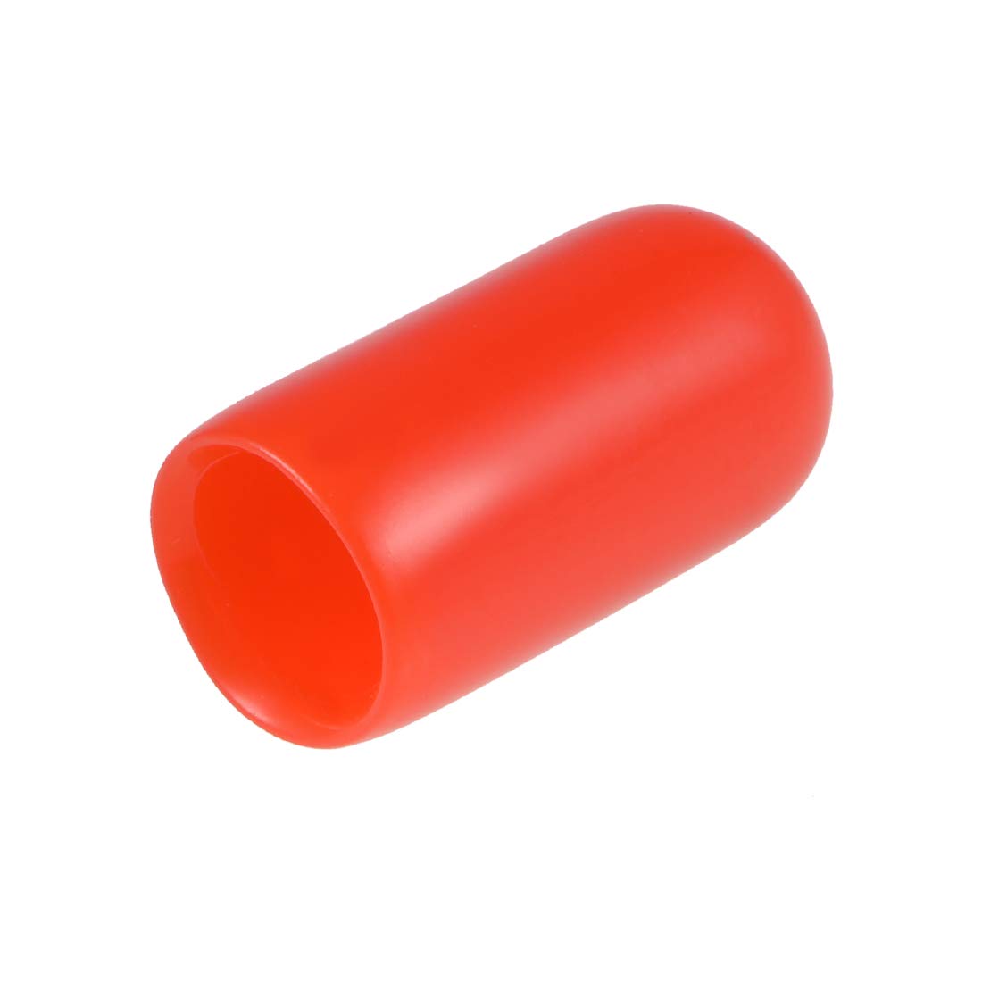 sourcing map 20pcs Rubber End Caps 1/4"(6mm) ID Vinyl Round End Cap Cover Screw Thread Protectors Red