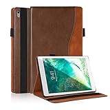 TIPOYOROO Case for iPad 6th/5th Generation 9.7 Inch iPad 2018/2017/iPad Air/iPad Air 2 Cover, Business Premium PU Leather Folio Stand Wallet Case for Apple iPad 9.7 inch Tablets - Brown