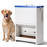Mangiatoia Automatica Per Cani Di Grossa Taglia Distributore Di Cibo Per Animali Domestici Da 10 Kg Mangiatoia Zincata Mangiatoia A Gravità In Metallo Stazione Di Alimentazione Per Cani (10kg)