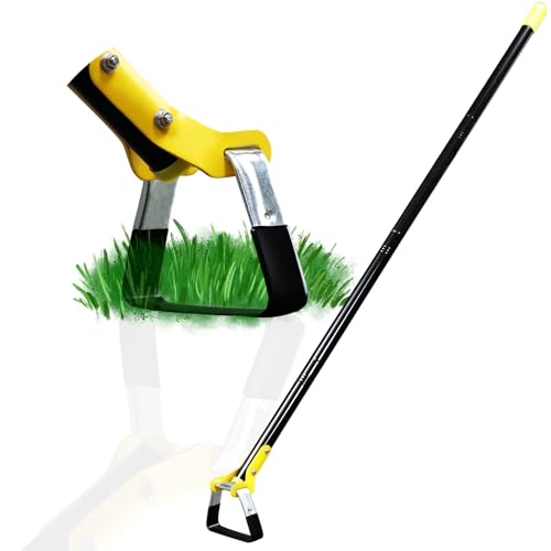DonSail Hoe Garden Tool - Scuffle Garden Hoes for Weeding Gardening Long Handle Heavy Duty - Adjustable Weeding Loop Stirrup Hoe 30-43 Inch Black