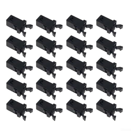 Zilimontt Cerradura de basura con interruptor de autobloqueo, clip de reparación de pestillo de plástico, compatible con tapa táctil, cubos de basura de cocina y cajas de almacenamiento, (negro, 20