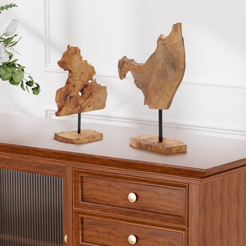 NAHARO Handcarved Root Wood Abstract Sculpture – Unique Rustic Tabletop