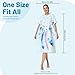 MOKANI Badeponcho Damen & Herren, Ultraleicht & Schnelltrocknend, Kapuze Surf Poncho Handtuch auf Surfen Schnorcheln Wassersport, Zugleich Umkleidehilfe Strand Erwachsene（Mit Knöpfen, 108Lx82W cm）
