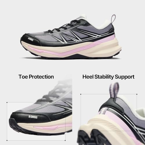 K-Swiss Women's Wild Run Cushioned Trail Running Shoes, Grey/Grey 8H - image 5