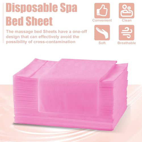 Image of Spa Bed Sheets Disposable Massage Table Set, 30 Pcs Massage Sheets Cover Non-Woven Fabric for Beauty Salon, Hotels, 70'' x 31''