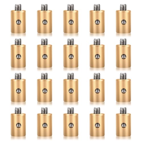 BOHUIZ 20Pcs Universal Cable Nipples, 6mm Throttle & Brake Cable End Clamps for Motorcycle, Bicycle, Scooter, Go Kart, Lawn Mower, Car, Boat