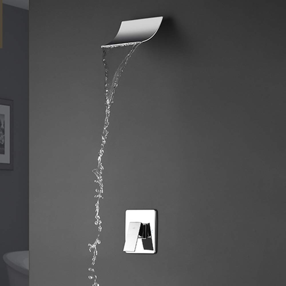 Douche cascade encastrée anti-fuite avec boîte murale en laiton robuste